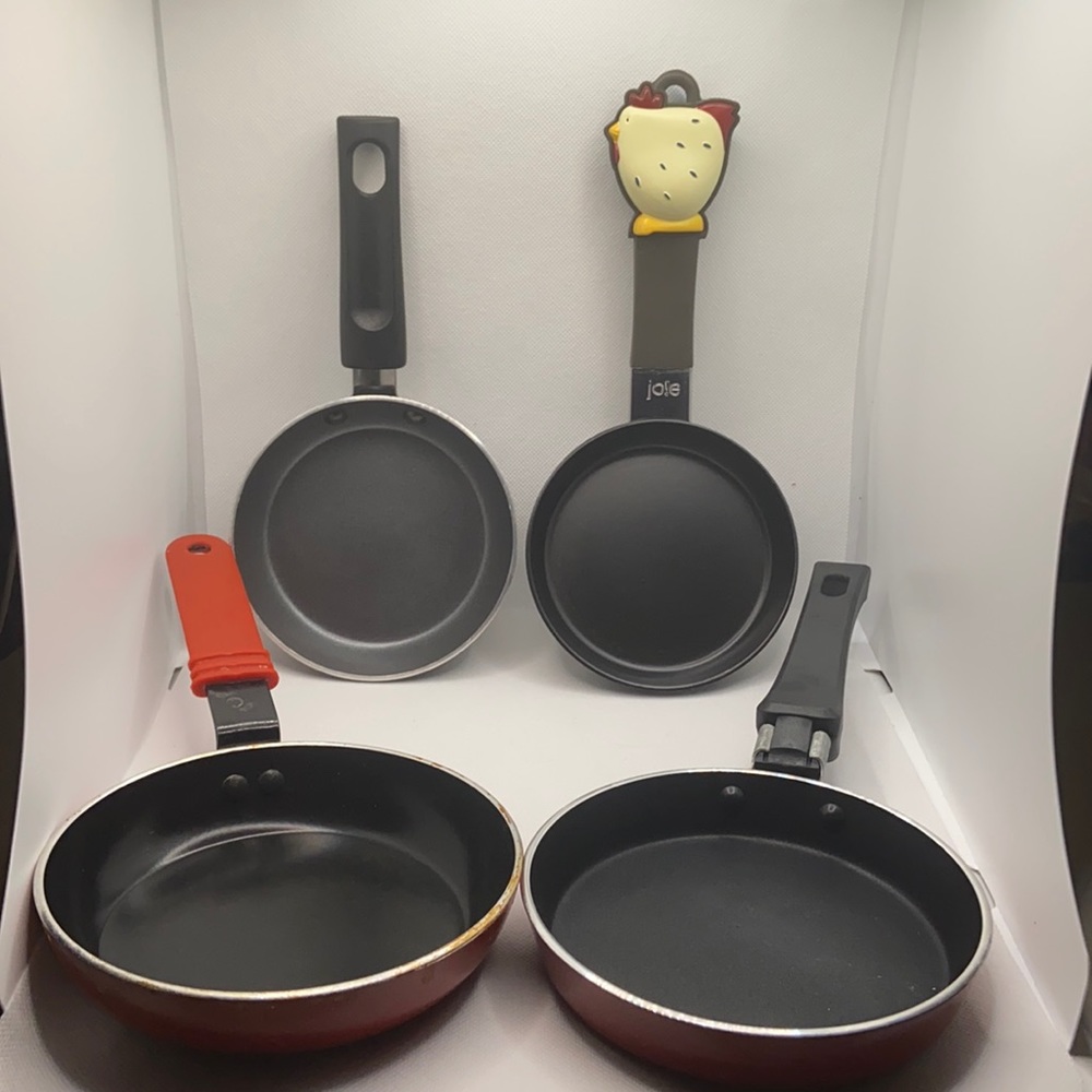 Mini Non-Stick Single Egg Frying Pans Breakfast Camping Cottage Cookware